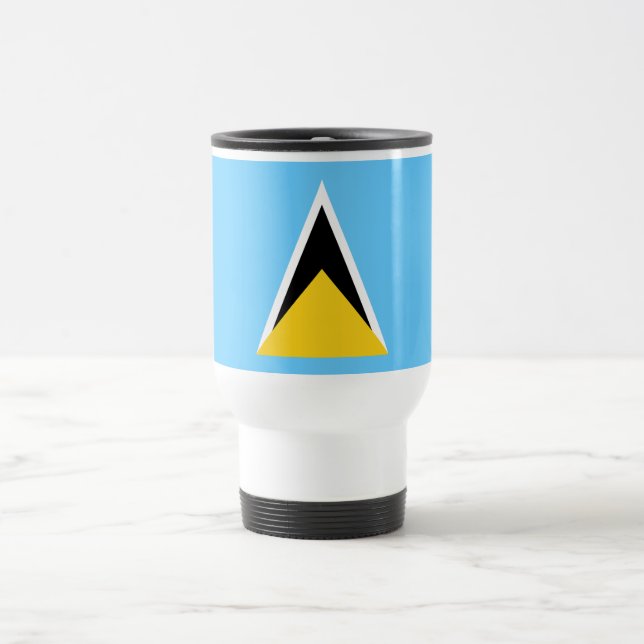 Mug De Voyage Drapeau de Sainte-Lucie (Centre)