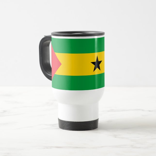 Mug De Voyage Drapeau de Sao Tomé-et-Principe (Devant gauche)