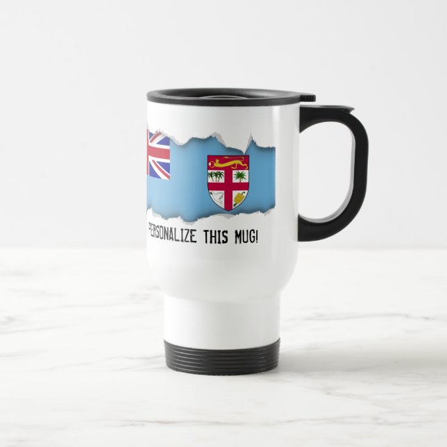 Mug De Voyage Drapeau des îles Fidji (Droite)