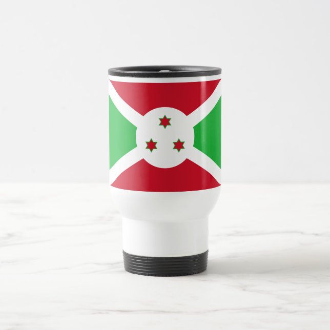Mug De Voyage Drapeau du Burundi patriotique (Centre)