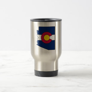 Mug De Voyage Drapeau du Colorado Arizona silhouette voyage muet