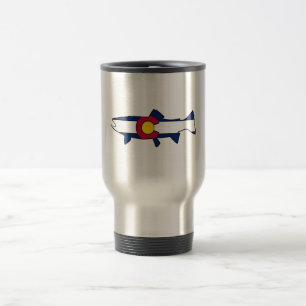 Mug De Voyage Drapeau du Colorado truite poisson inoxydable voya