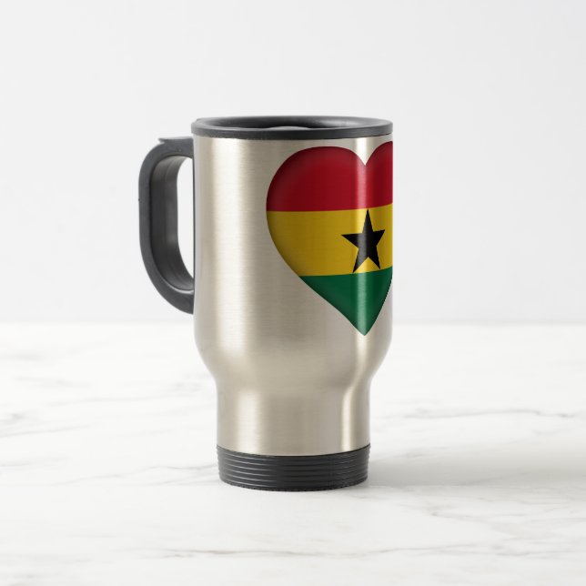 Mug De Voyage Drapeau du Ghana (Devant gauche)