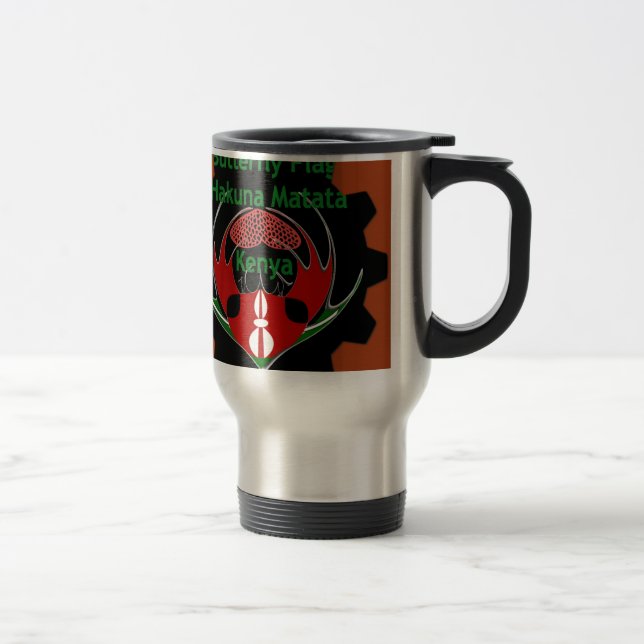 Mug De Voyage Drapeau du Kenya - Hakuna Matata Patriotic (Droit)