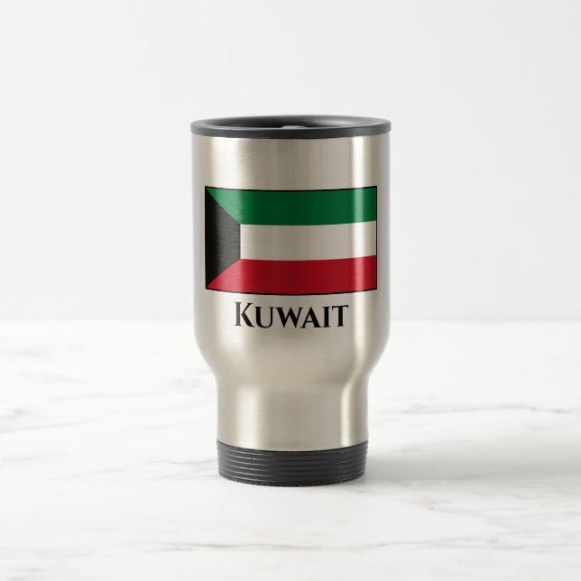 Mug De Voyage Drapeau du Koweït (Centre)