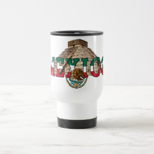 Mug De Voyage Drapeau du Mexique et pyramide