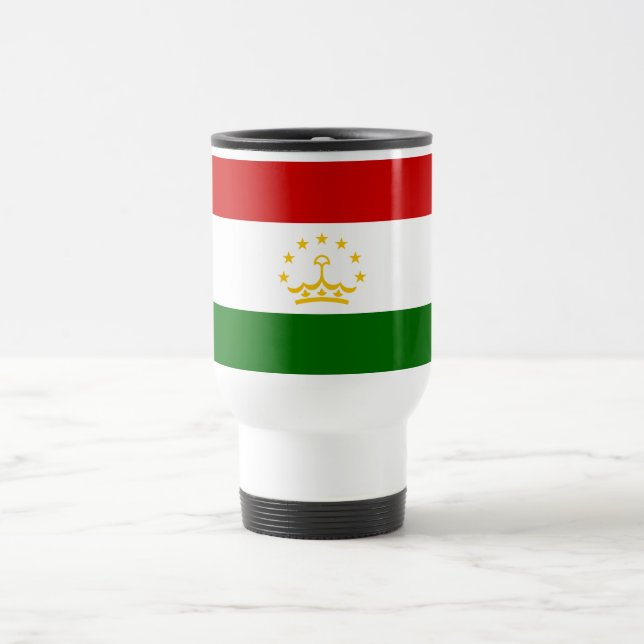 Mug De Voyage Drapeau du Tadjikistan (Centre)