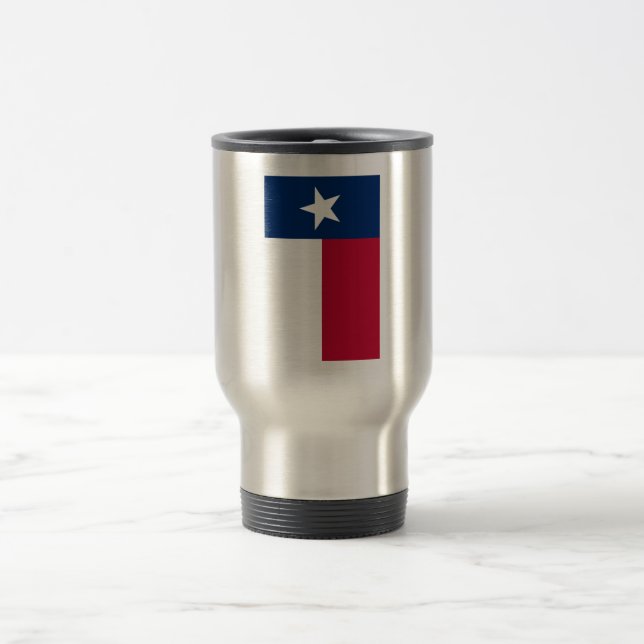 Mug De Voyage Drapeau du Texas : Longhorns, L'étoile solitaire d (Centre)