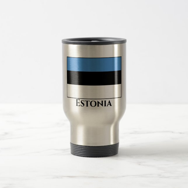 Mug De Voyage Drapeau estonien (Centre)