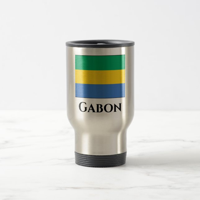Mug De Voyage Drapeau Gabon (Centre)
