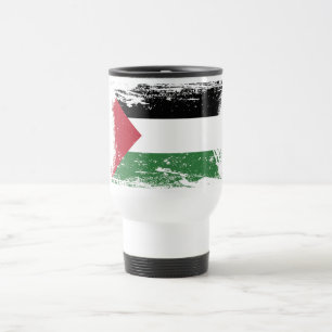 Mug De Voyage Drapeau grunge de la Palestine