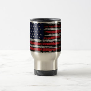 Mug De Voyage Drapeau Grunge U.S.A