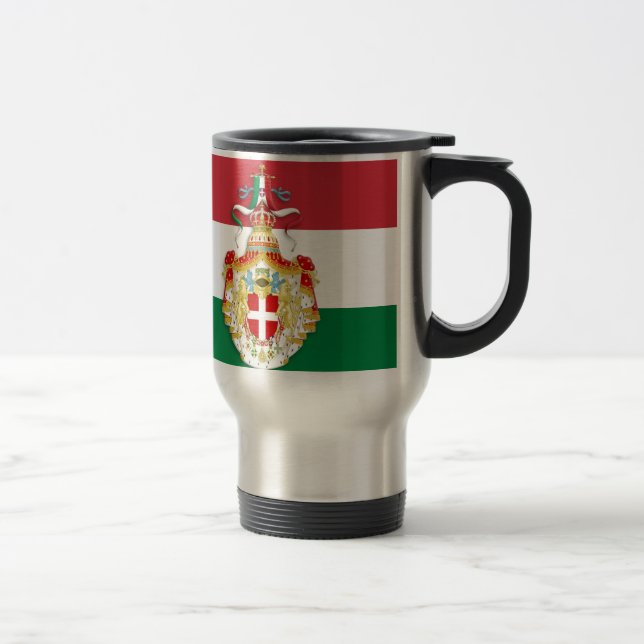 Mug De Voyage Drapeau italien avec insigne du Royaume d'Italie (Droit)