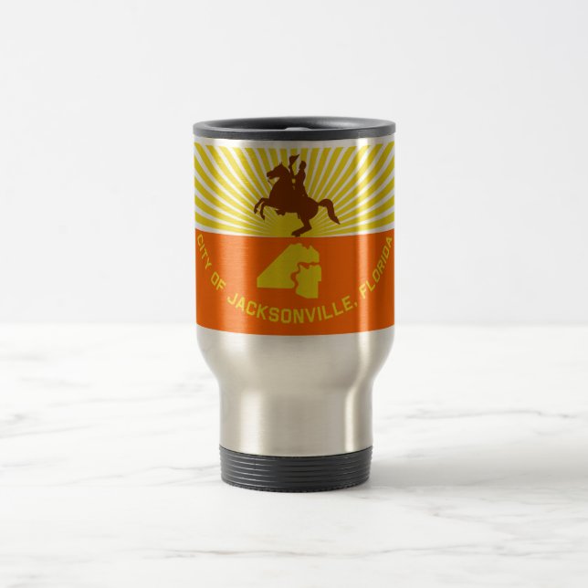 Mug De Voyage Drapeau Jacksonville (Centre)