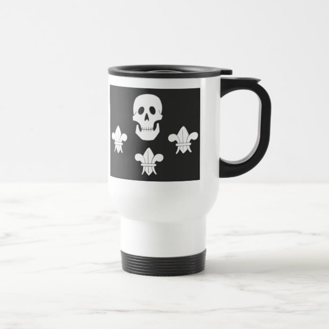 MUG DE VOYAGE DRAPEAU JOLLY ROGER ET TROIS LIEUX (Droite)