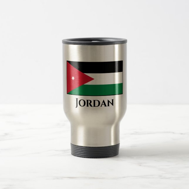 Mug De Voyage Drapeau Jordanie (Centre)