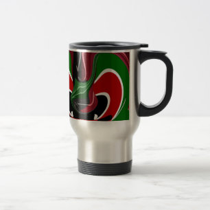 Mug De Voyage Drapeau Kényan en effervescence : un art moderne d