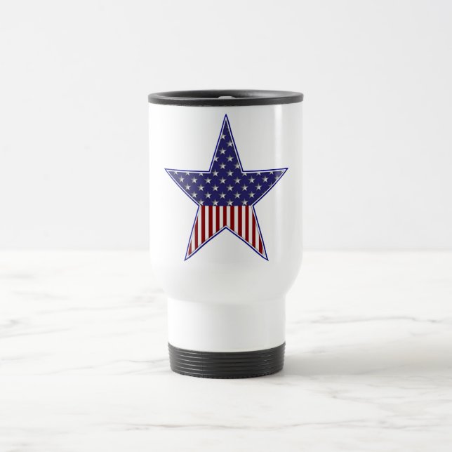 Mug De Voyage Drapeau patriotique américain (Centre)