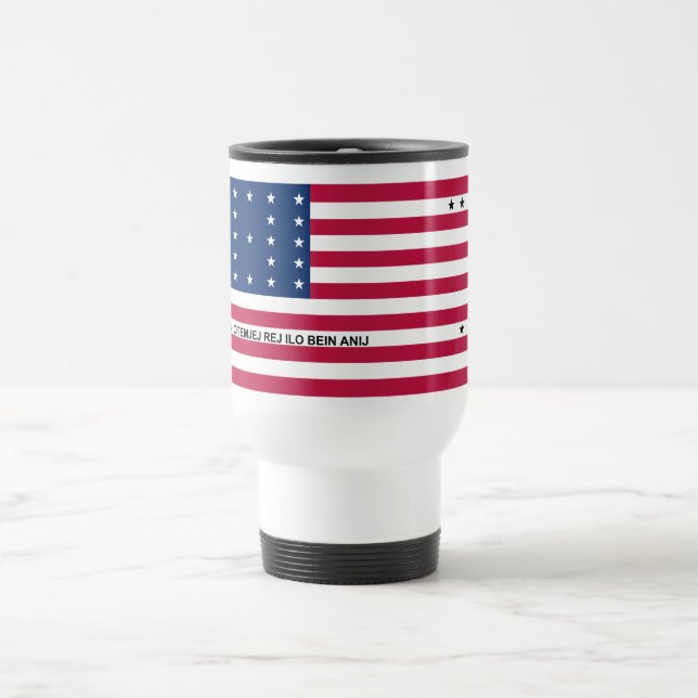 Mug De Voyage Drapeau patriotique de l'atoll de Bikini (Centre)