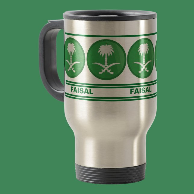Mug De Voyage Drapeau personnalisé de l'Arabie Saoudite (Créateur téléchargé)