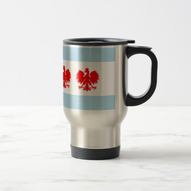 Mug De Voyage Drapeau polonais de Chicago (Droit)