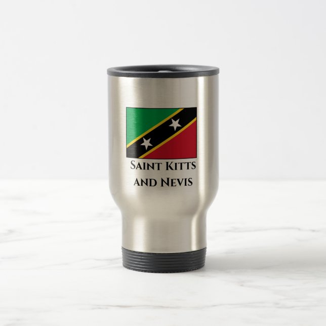 Mug De Voyage Drapeau Saint-Kitts-et-Nevis (Centre)