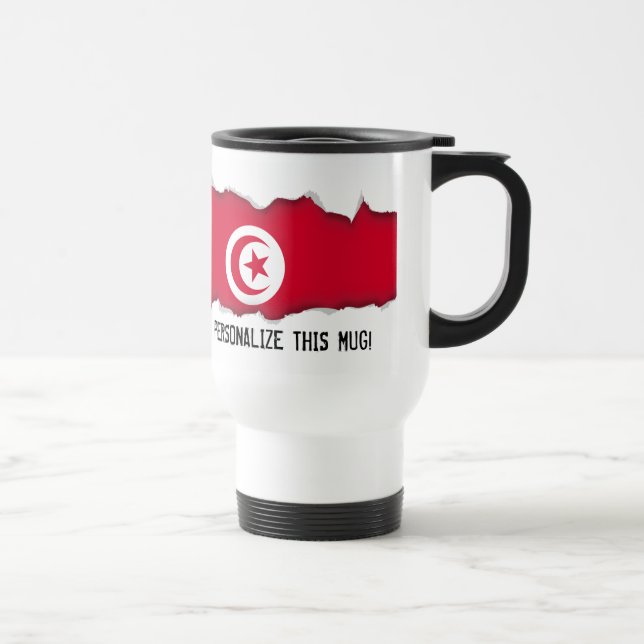 Mug De Voyage Drapeau tunisien (Droite)