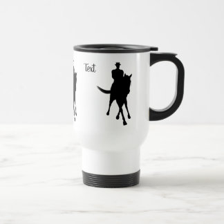 Mug De Voyage Dressage Cheval Et Rider Silhouette Personnalisé