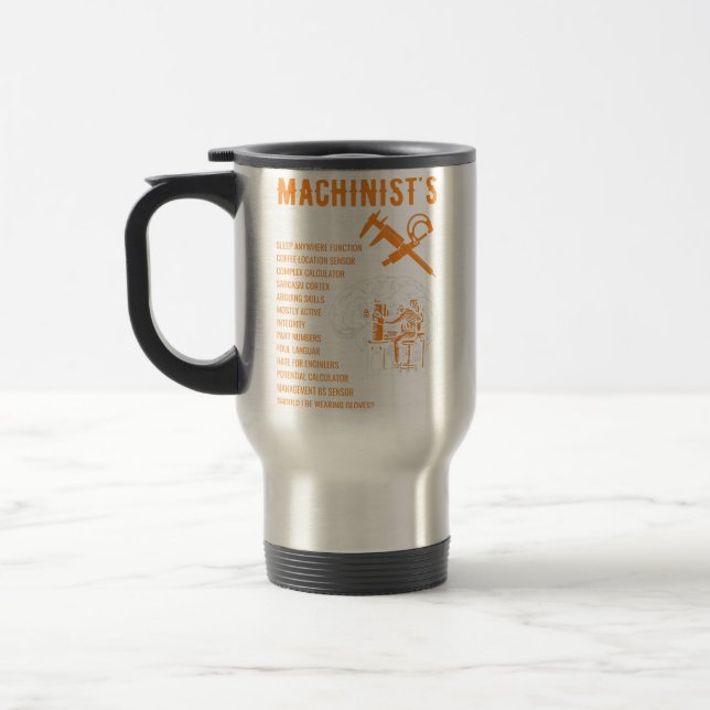 Mug De Voyage Drôle cadeau Machiniste - Cerveau Machiniste (Gauche)