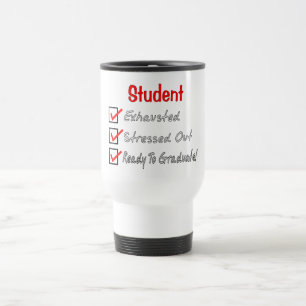 Mug De Voyage Drôle Cadeaux Étudiants "Prêt À Diplômer!"