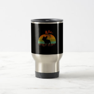 Mug De Voyage Drôle Chien de taureau français Cadeau Citrouill