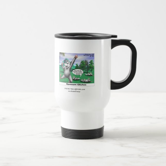 Mug de voyage drôle de dessin animé de sarigues fa (Droite)