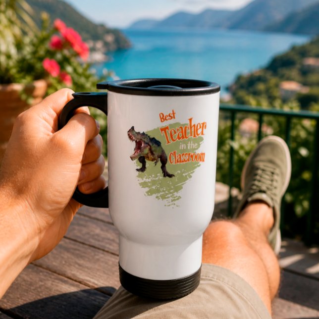 Mug De Voyage Drôle de dinosaure meilleur professeur de la class (Créateur téléchargé)