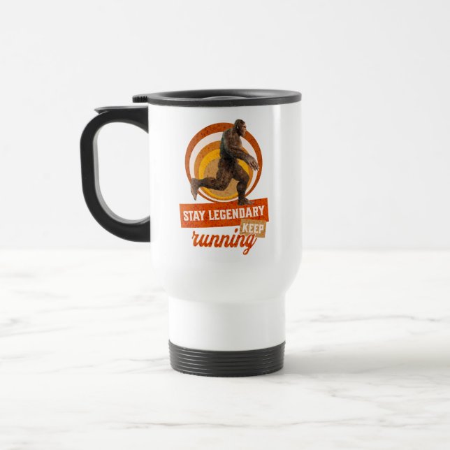 Mug De Voyage Drôle de motivation de course de Bigfoot (Gauche)