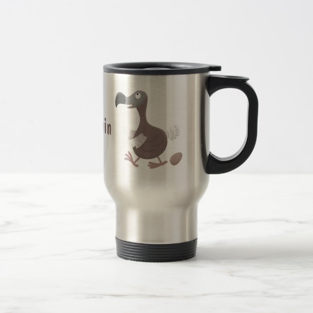 Mug De Voyage Drôle dessin animé d'oiseau de dodo (Droit)