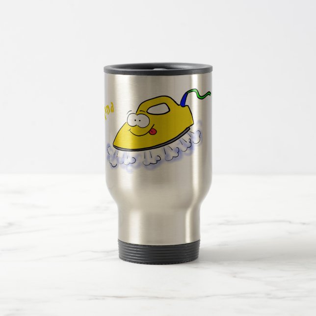 Mug De Voyage Drôle dessin animé linge de fer (Centre)