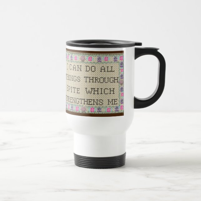 Mug De Voyage drôle dire je peux faire tout malgré tout (Droite)