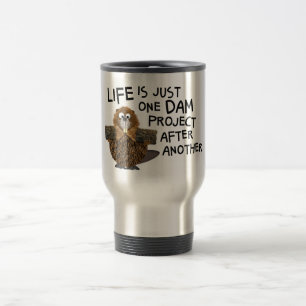 Mug De Voyage Drôle son ou ses castor occupé sur le Go