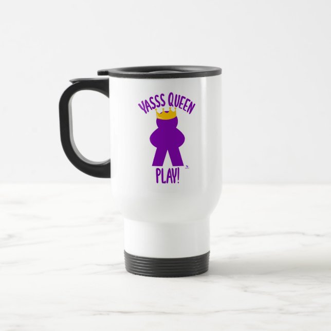 Mug De Voyage Drôle Yas Queen Jouer jeu de société Slogan (Gauche)