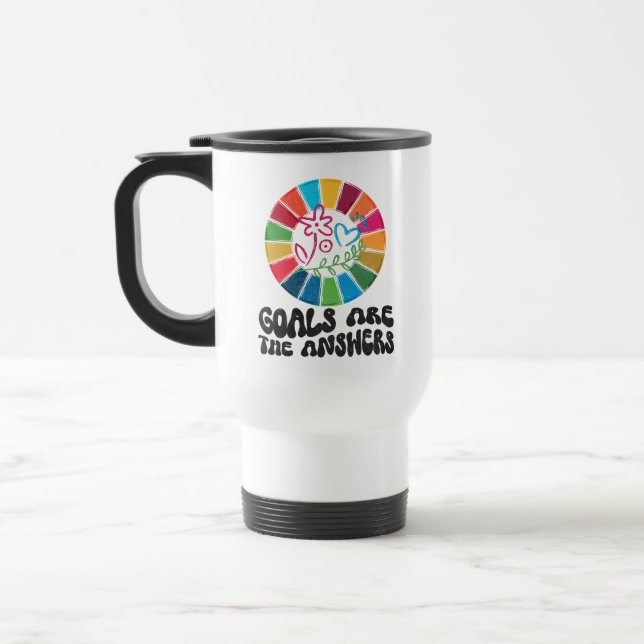 Mug De Voyage Durable : Objectifs, grâce et vie verte (Gauche)