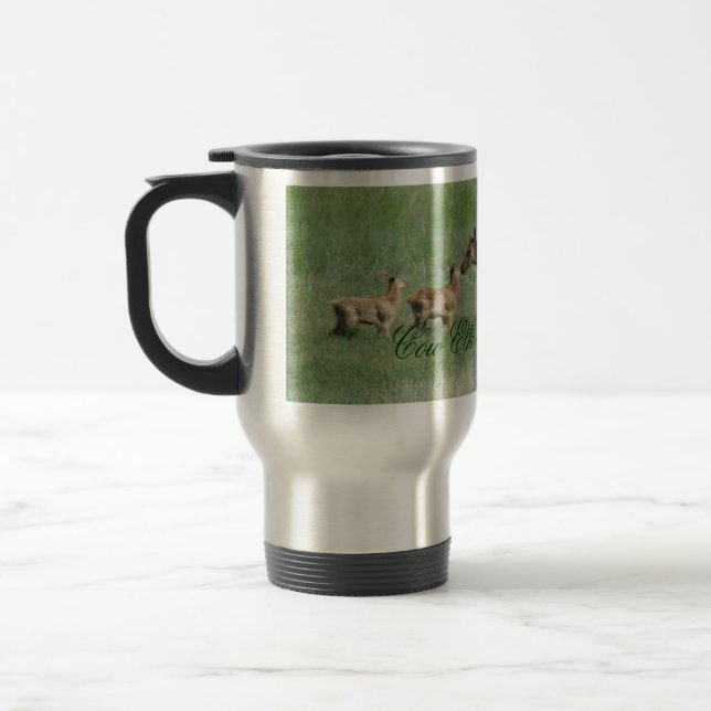 Mug De Voyage E16 Elk de vache et jeunes (Gauche)
