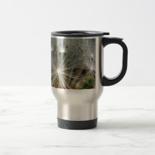 Mug De Voyage Eau brillante sur un pissenlit blanc
