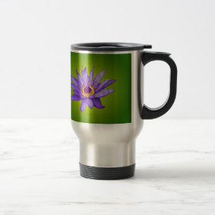 Mug De Voyage Eau Lily Étang Aquatique Purple Fleurit