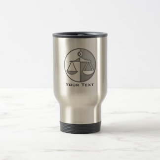 Mug De Voyage Échelles balayées de justice de Métal-regard