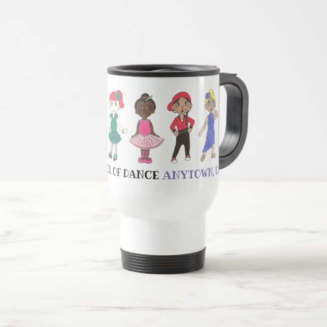 Mug De Voyage École de danse customisée Studio enseignant Ballet (Devant droit)