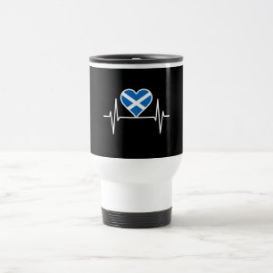 Mug De Voyage Écosse - Scotland Drapeau Heartbeat