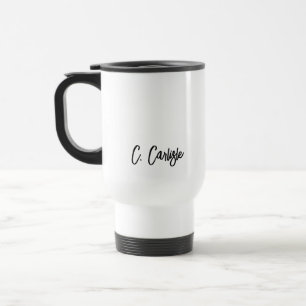 Mug De Voyage Écriture Manuscrite Élégante Personnalisée