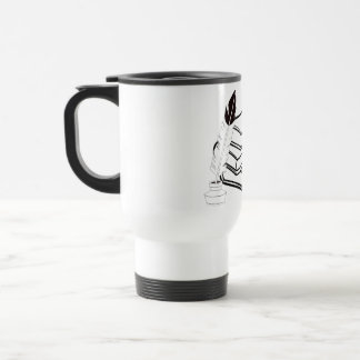 Mug De Voyage Ecriture ou éducation en noir et blanc Musique à t