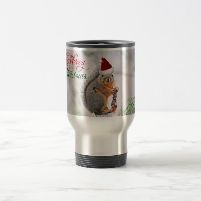 Mug De Voyage Écureuil de Joyeux Noël (Centre)