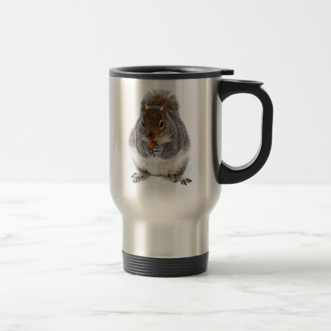 Mug De Voyage Écureuil mignon mangeant une noix (Droit)